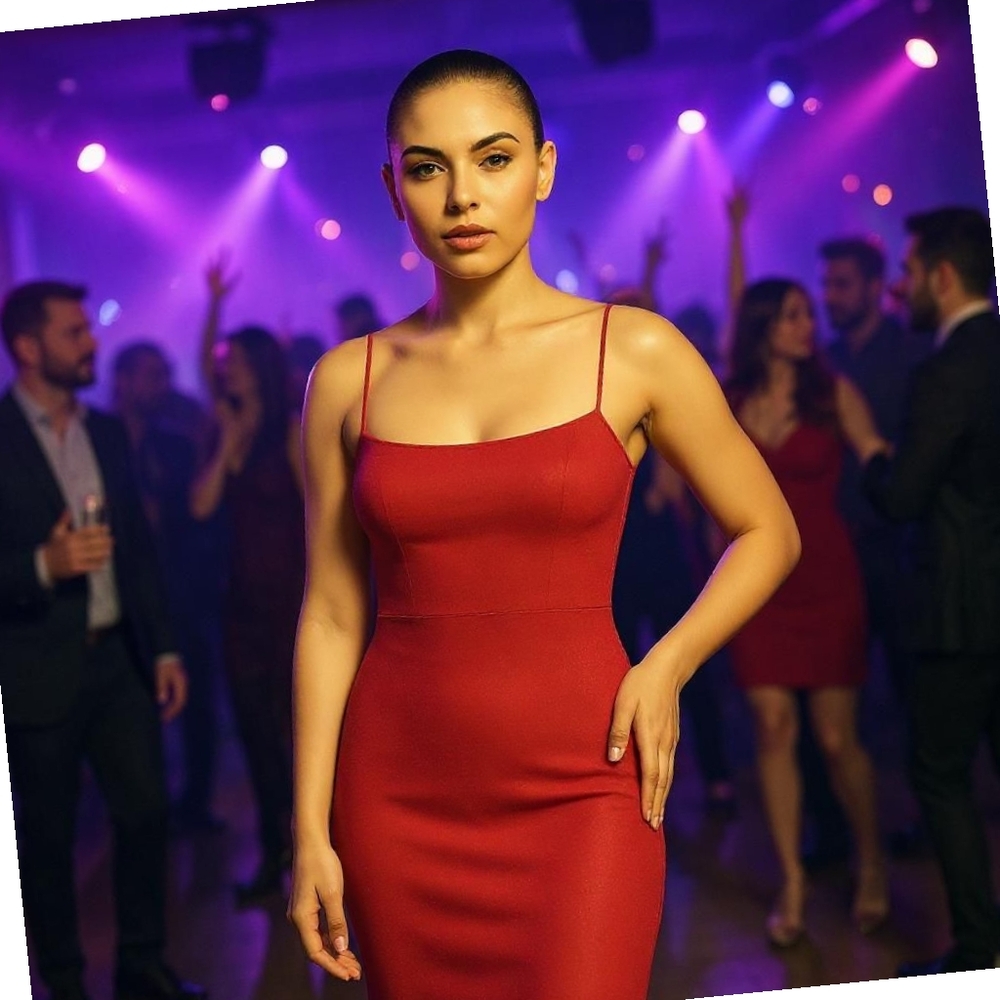 Windsor Red Glitter Gown